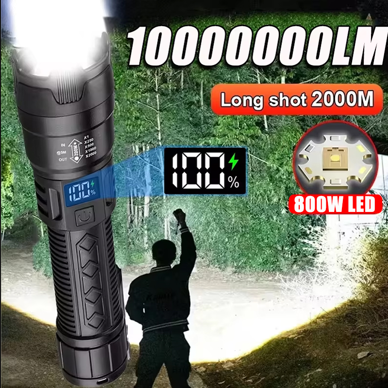 Fishing Light - High Power 2000LM LED Flashlight Built-in