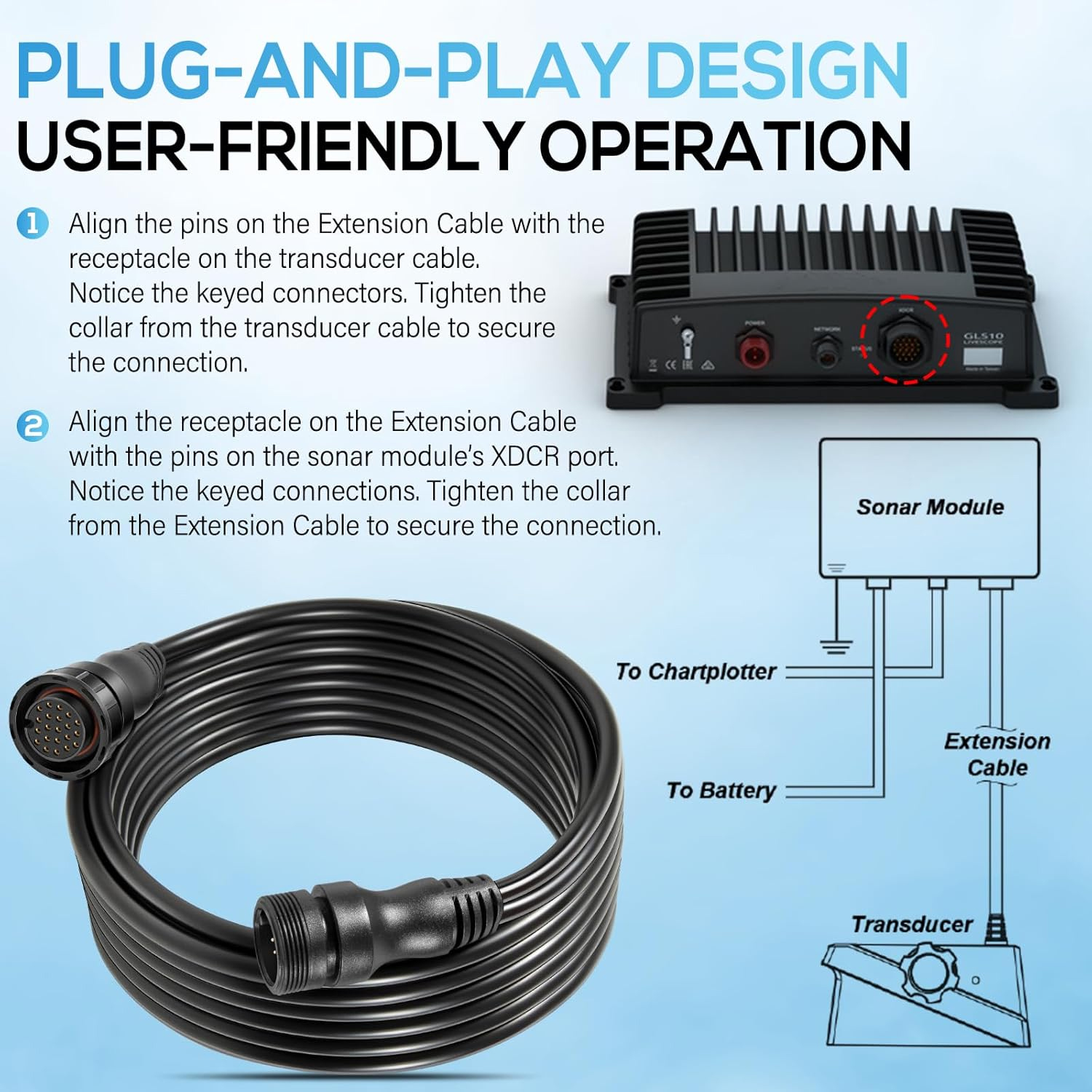 010-12855-00 Ship Transducer E - Fish Finder Cable ulasan dan harga