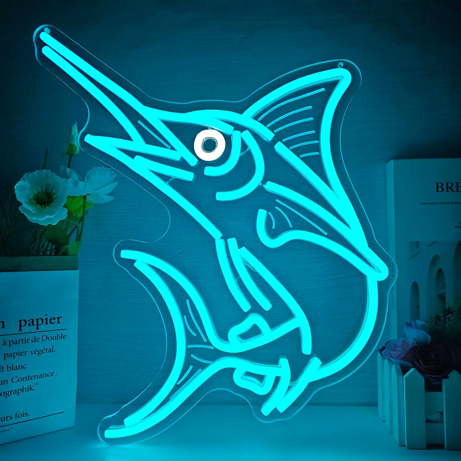 Marlin Fish Neon Sign Deep Sea - Fishing Light ulasan dan harga