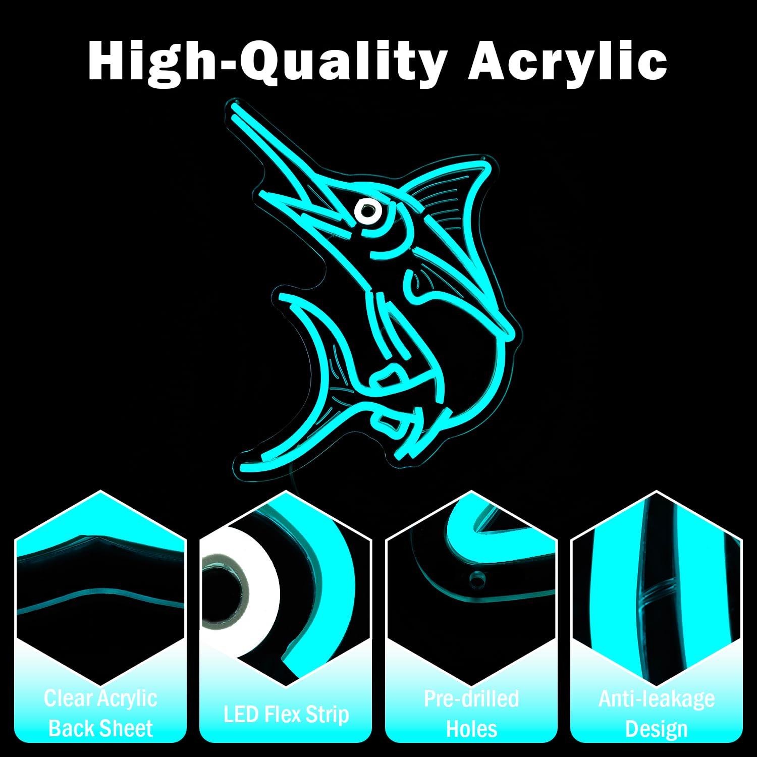 Marlin Fish Neon Sign Deep Sea - Fishing Light ulasan dan harga