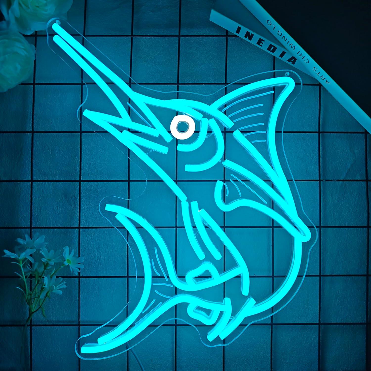 Marlin Fish Neon Sign Deep Sea - Fishing Light ulasan dan harga