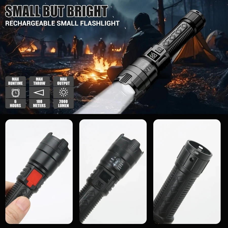 High Power 2000LM LED Flashlig - Fishing Light ulasan dan harga