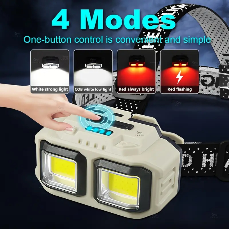 COB LED Headlamp Rechargeable  - Fishing Light ulasan dan harga