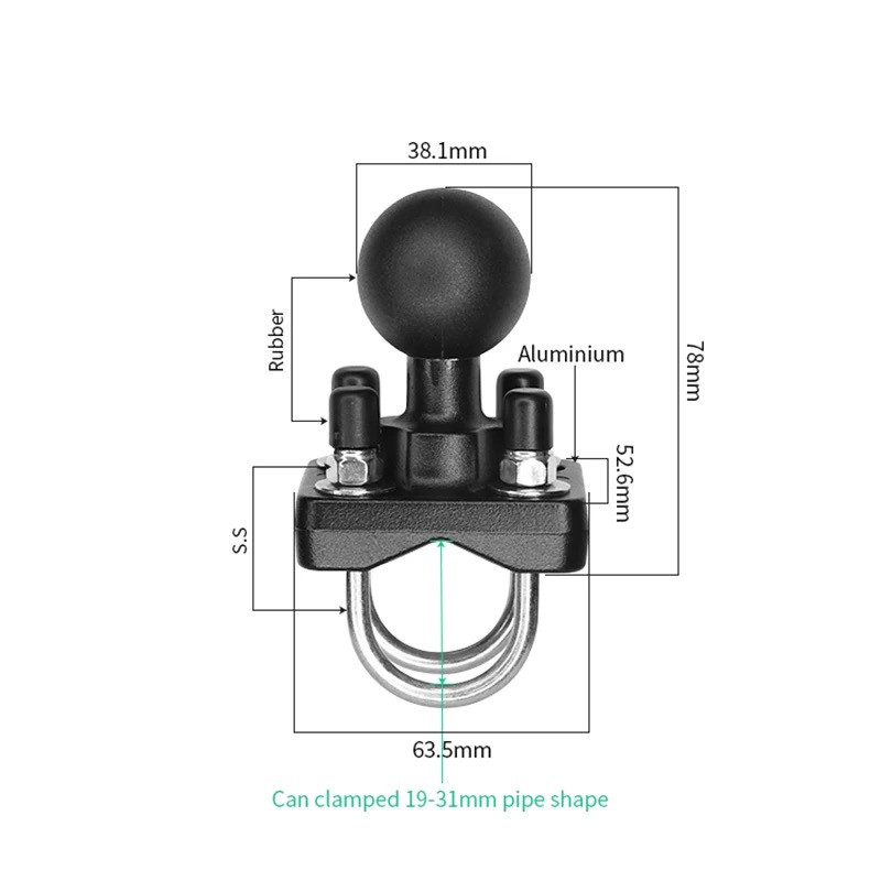 Aluminum Double U-Bolt Mount f - Fish Finder Mount ulasan dan harga