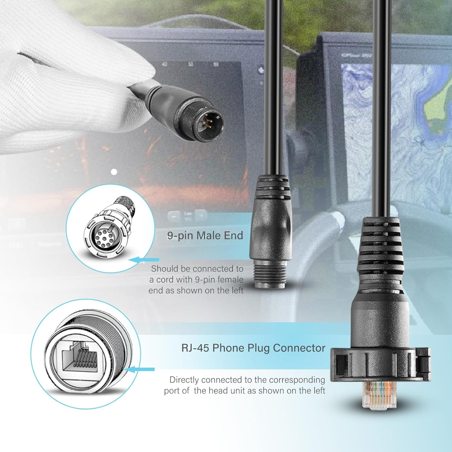 010-12531-01 Marine Network Ad - Fish Finder Cable ulasan dan harga